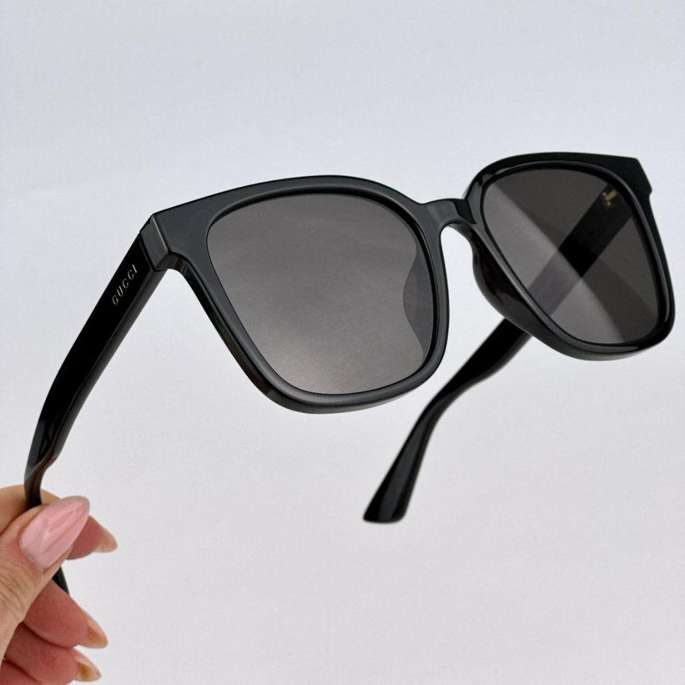 Gucci Gg1346sk 002 Brand New Sunglasses Black Brown Polarized Square Unisex